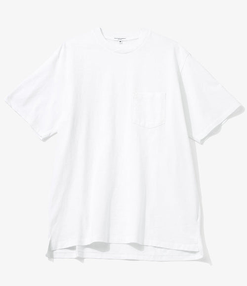 Plain Cross Crew Neck T-Shirt - White