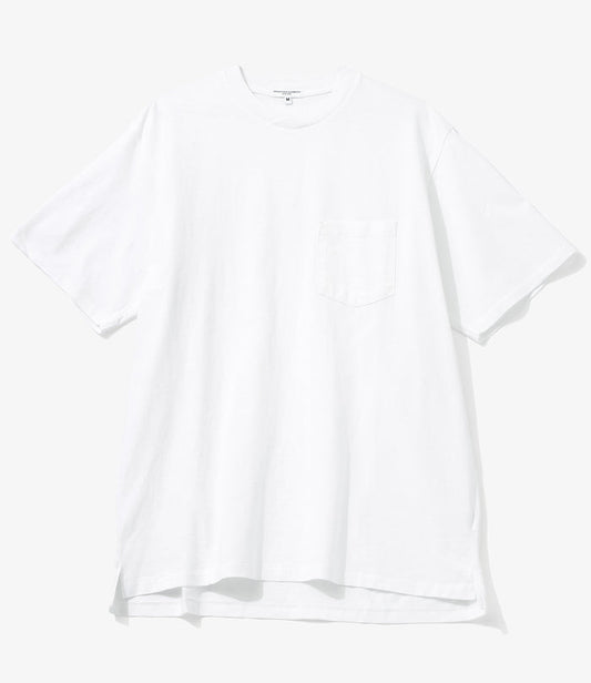 Plain Cross Crew Neck T-Shirt - White