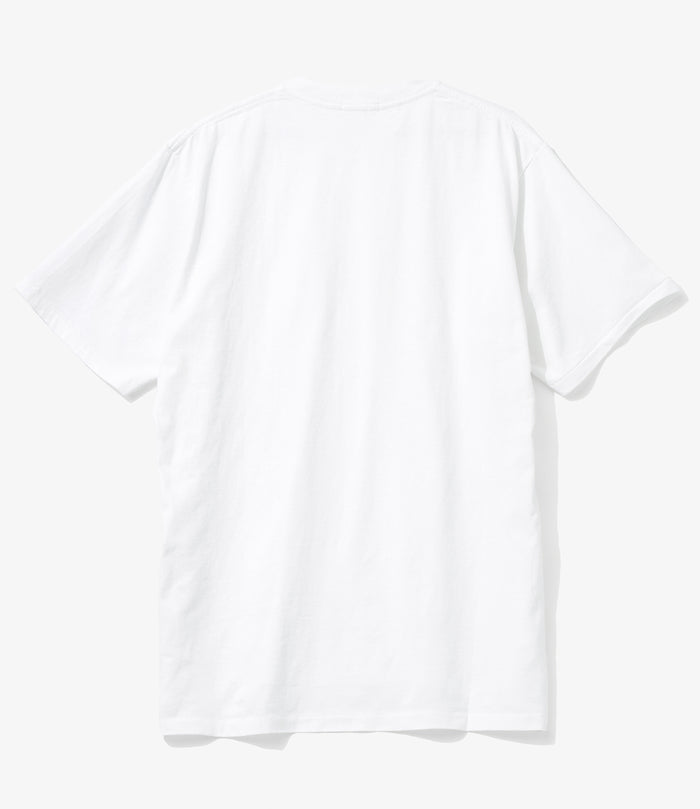 Plain Cross Crew Neck T-Shirt - White