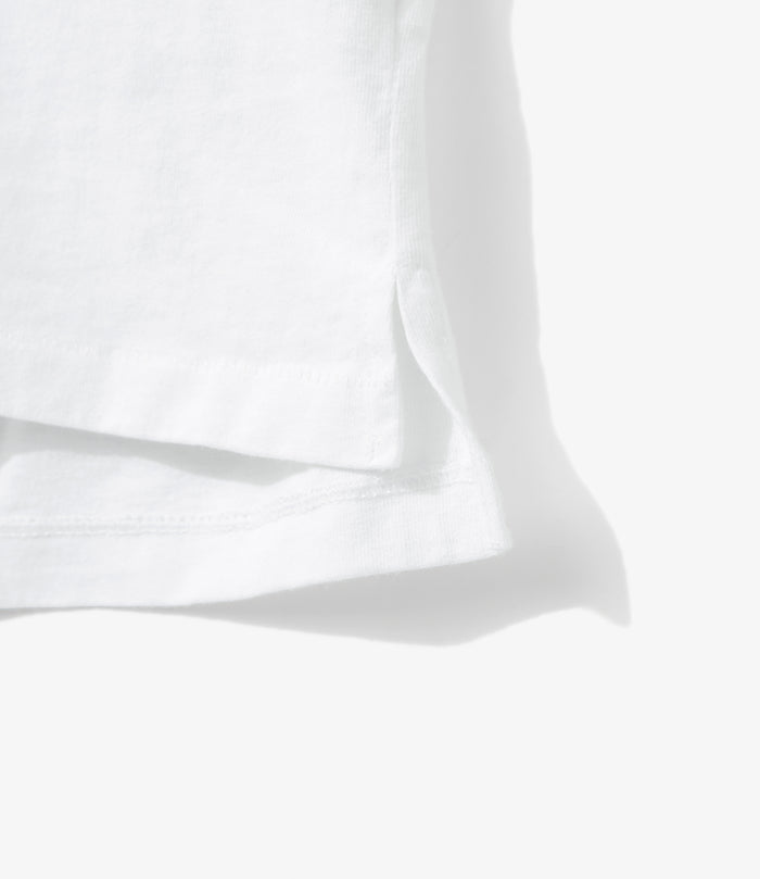 Plain Cross Crew Neck T-Shirt - White