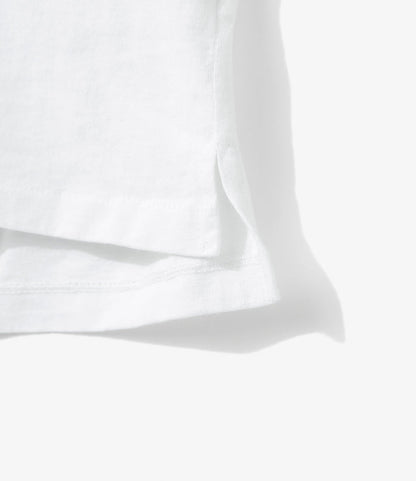Plain Cross Crew Neck T-Shirt - White