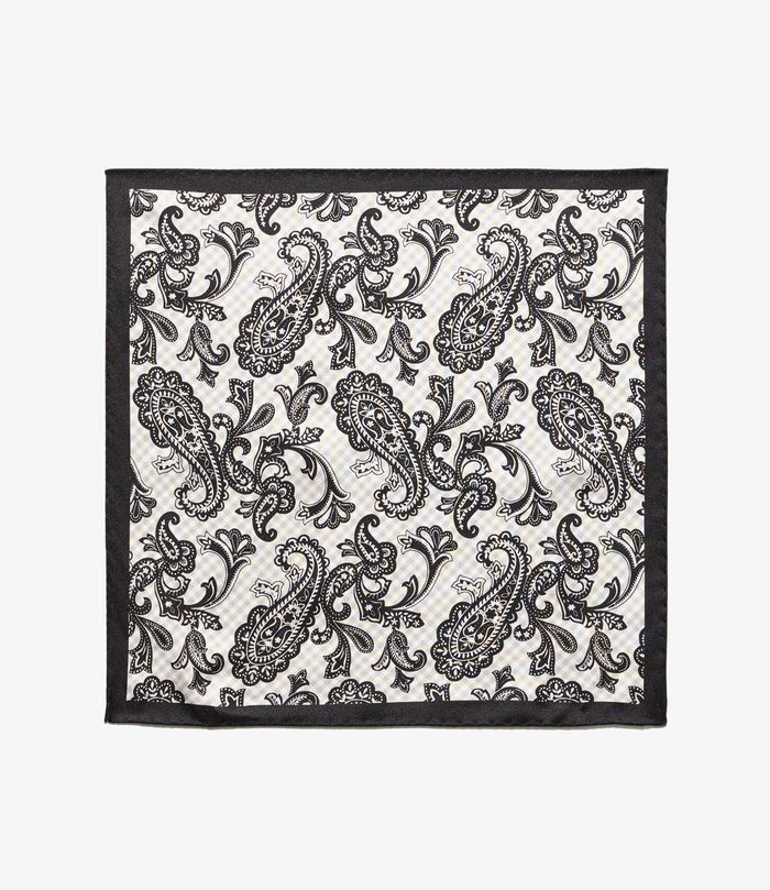 Pocket Square - Black/White Gingham