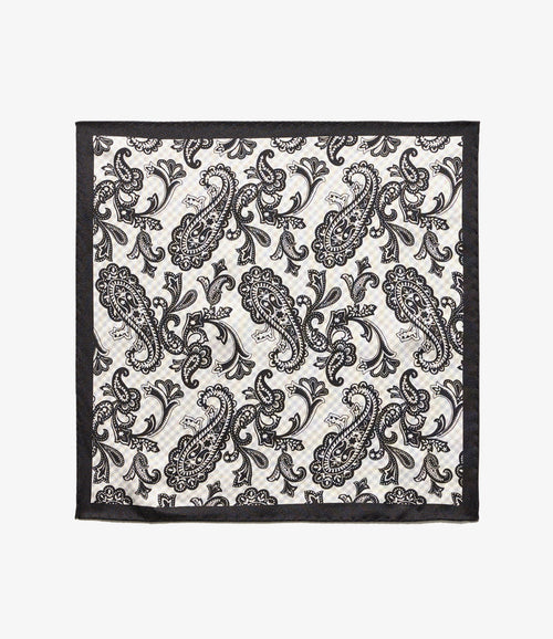 Pocket Square - Black/White Gingham