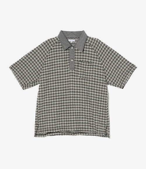 Polo Shirt - Black/White CP Horizontal Knit Jq.