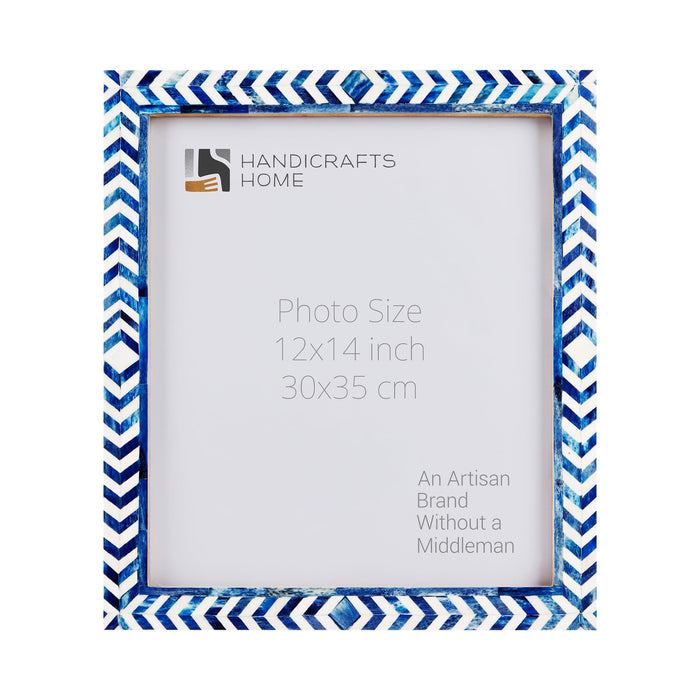 Handmade Poster Frames Taj Pattern Bone Inlay Collection, Blue, 4 Sizes, for wall display