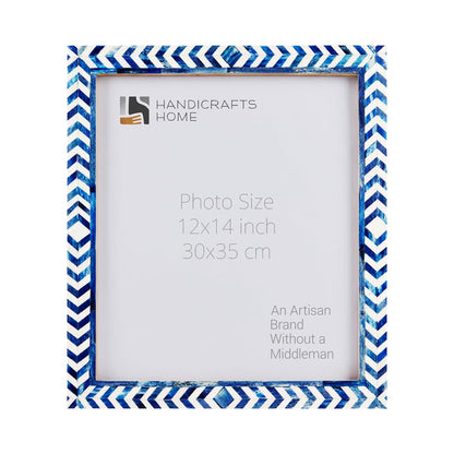 Handmade Poster Frames Taj Pattern Bone Inlay Collection, Blue, 4 Sizes, for wall display