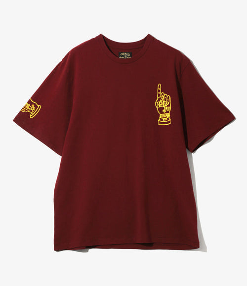 Printed Tee - Burgandy - Iron Hand
