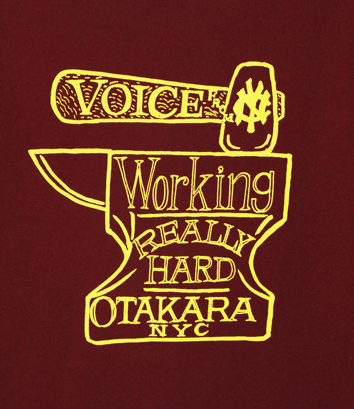 Printed Tee - Burgandy - Iron Hand
