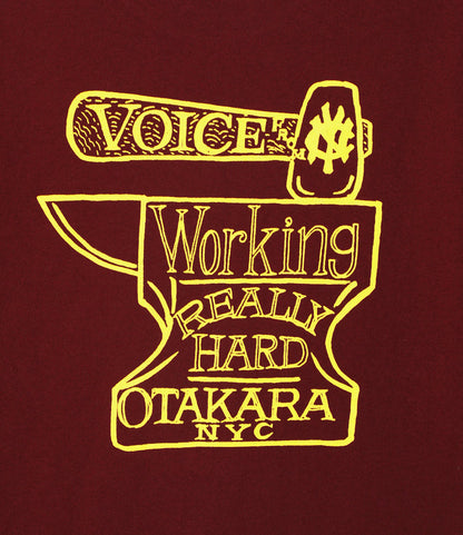 Printed Tee - Burgandy - Iron Hand