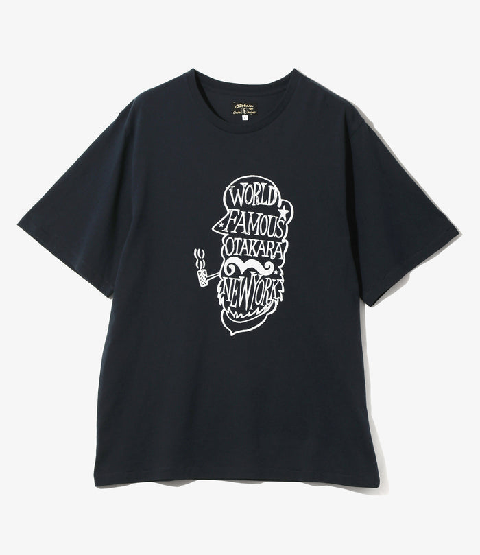Printed Tee - Navy - World Famous