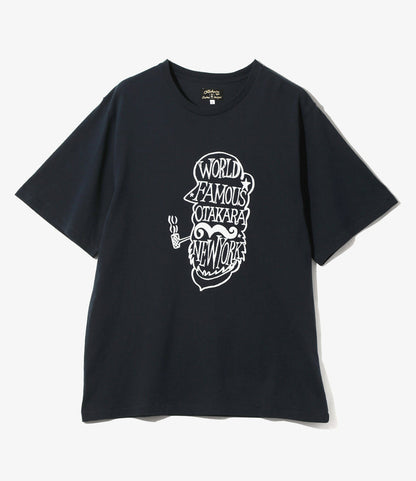 Printed Tee - Navy - World Famous