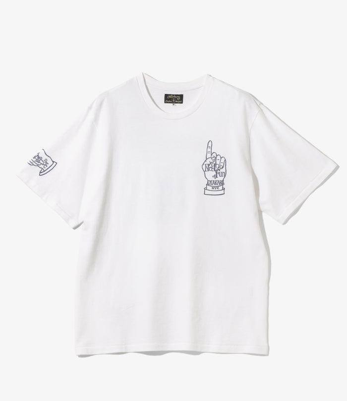Printed Tee - White - Iron Hand