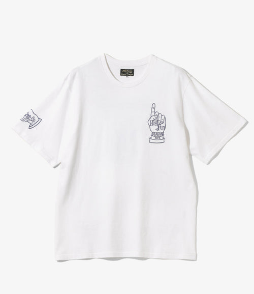 Printed Tee - White - Iron Hand