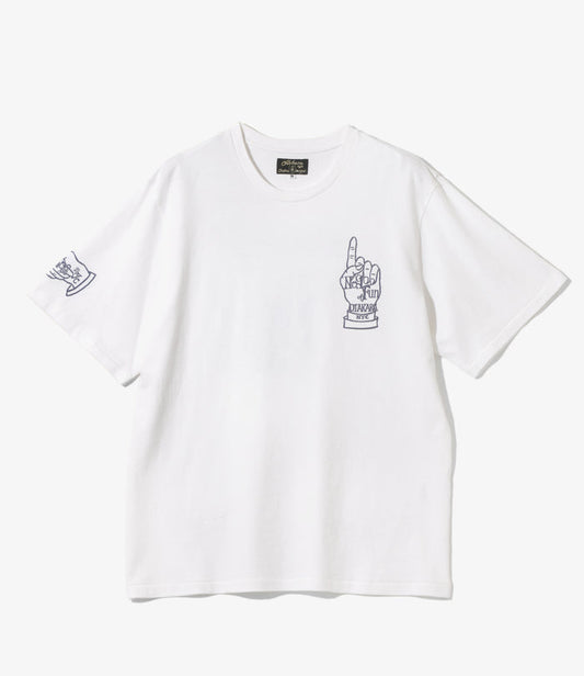 Printed Tee - White - Iron Hand