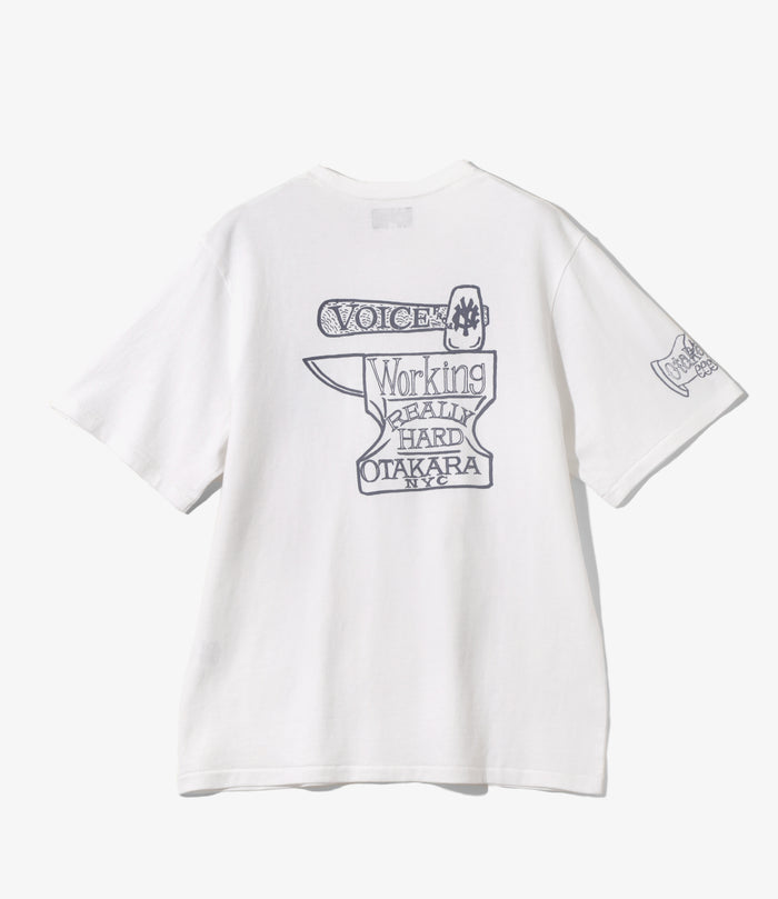 Printed Tee - White - Iron Hand