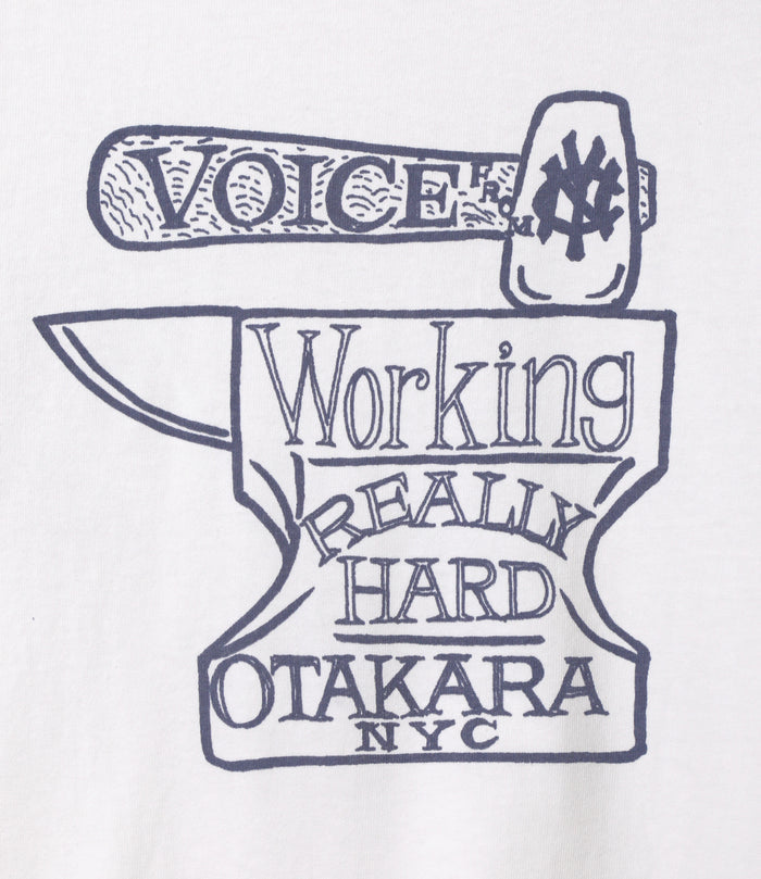 Printed Tee - White - Iron Hand