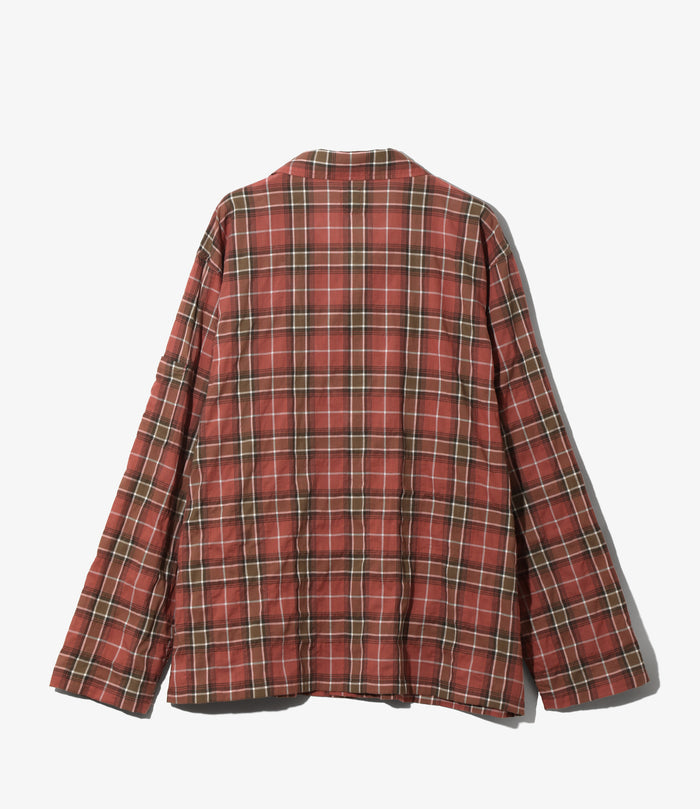 Ranger Shirt - Red - Cotton Lawn Shirring / Plaid