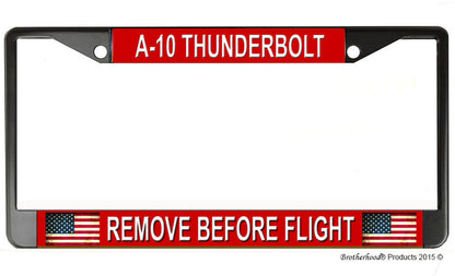 Remove Before Flight A-10 Thunderbolt USAF License Plate Frame