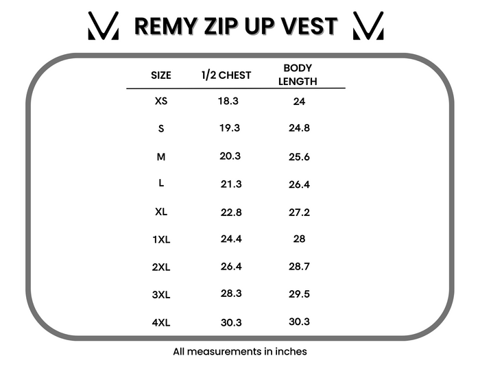 Remy Zip Up Vest - Black