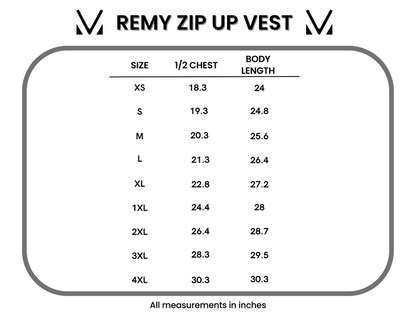 Remy Zip Up Vest - Black
