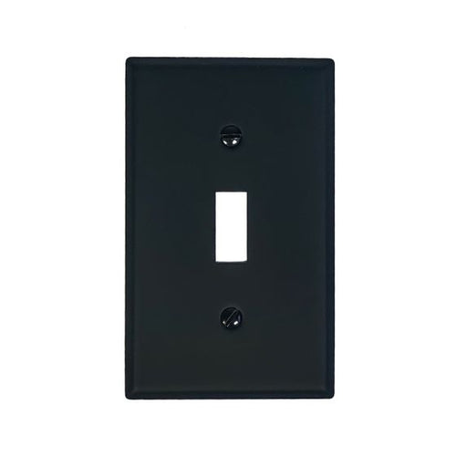 Rustic Switchplates - 1 Toggle Wall Plate - Matte Black Finish - Sold Individually
