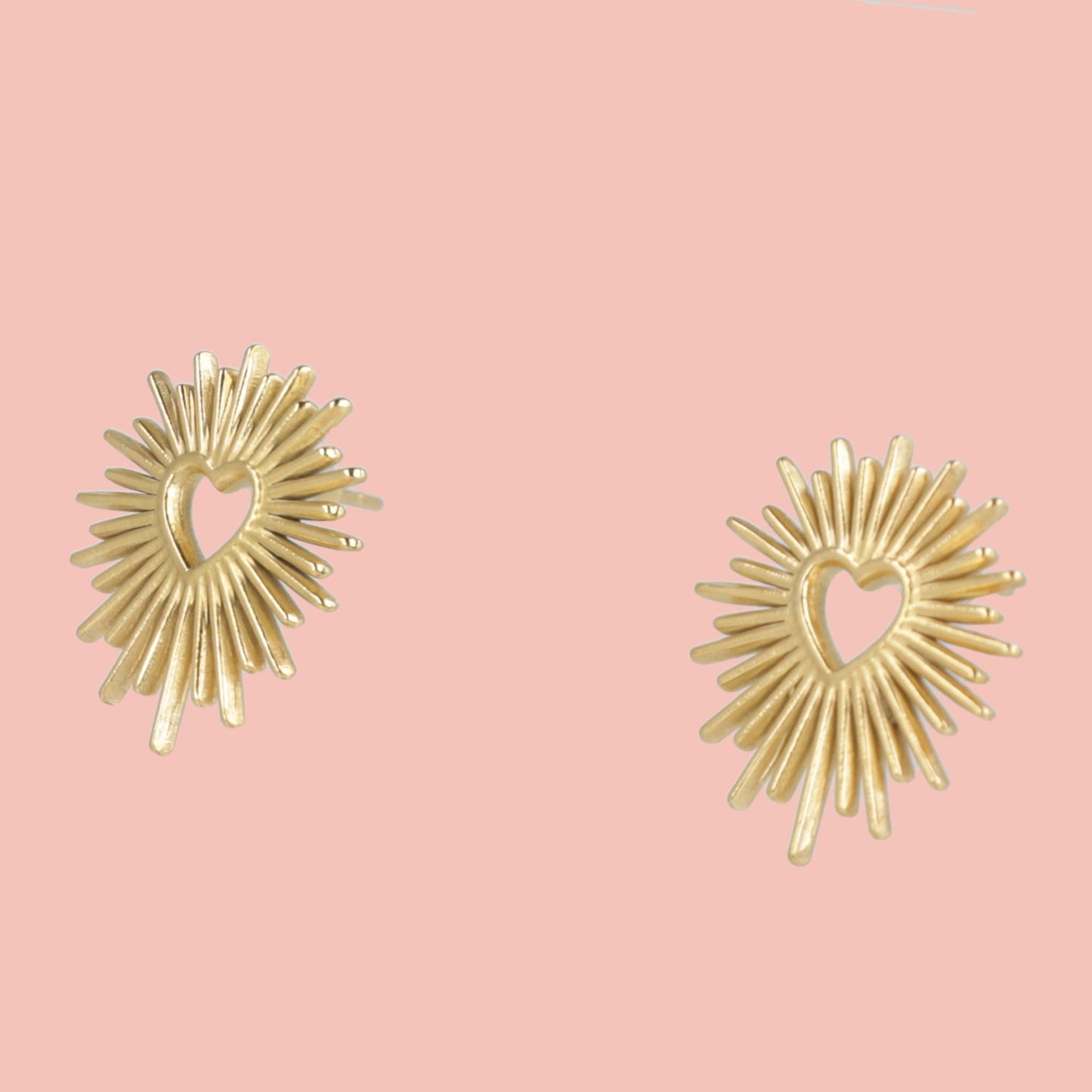 Sacré Coeur Stud Earrings (Gold Plated)
