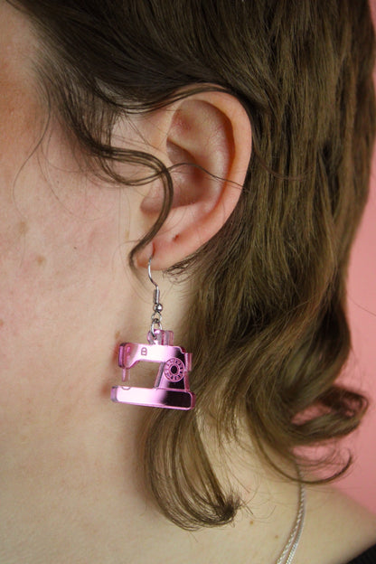 Sew Cute Earrings - Pink
