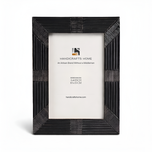 Handmade Shagrin Black Horn Inlay Picture Photo Frame 4x6 & 5x7