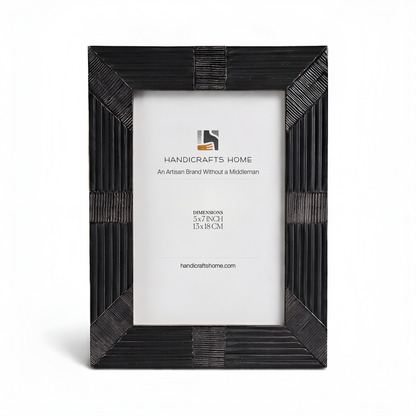 Handmade Shagrin Black Horn Inlay Picture Photo Frame 4x6 & 5x7