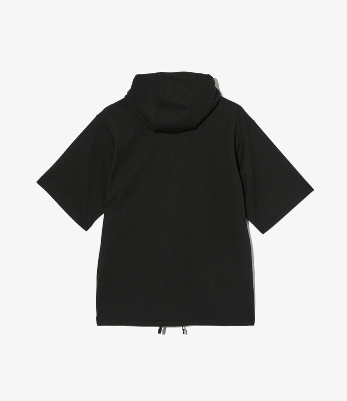 Short Sleeve Hoody - Black Diamond Poly Knit