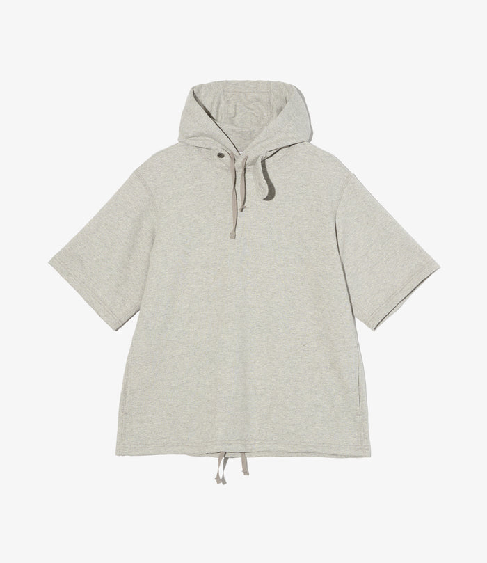 Short Sleeve Hoody - Heather Grey French Terry
