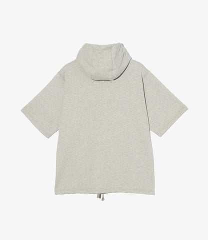 Short Sleeve Hoody - Heather Grey French Terry