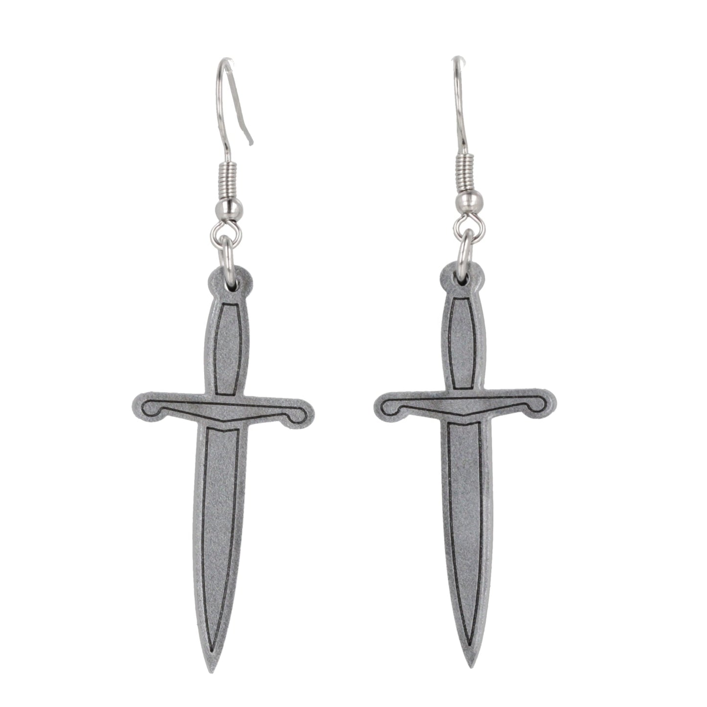 Silver Dagger Earrings