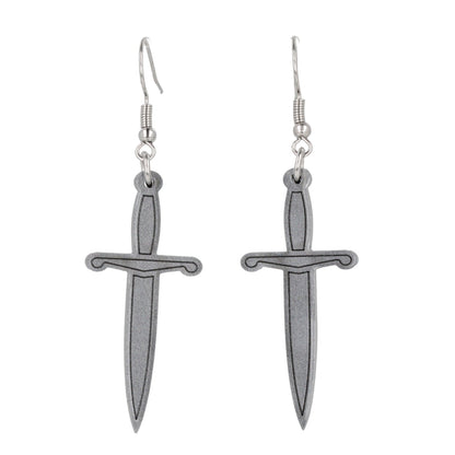 Silver Dagger Earrings