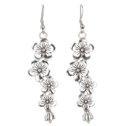 Silver Flowers Earrings