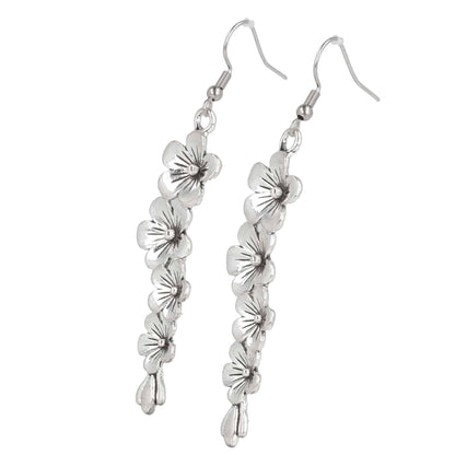 Silver Flowers Earrings