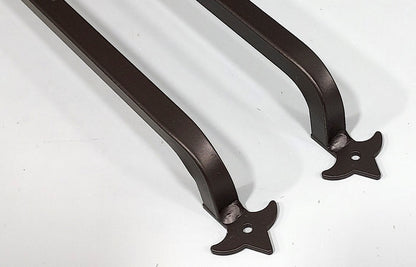 Barn Door Handle Pull - Slimline style - Fleur De Lis - Closeup - Wild West Hardware