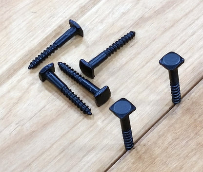 Square low profile head lag screw- #12 x 2 inch - black finish - Wild West Hardware