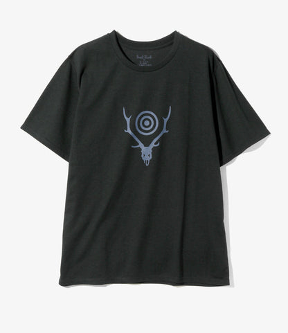 S/S Crew Neck Tee - Black - Skull&Target