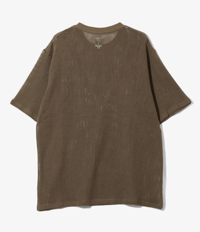 S/S Crew Neck Tee - Olive - Cotton Mesh