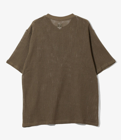S/S Crew Neck Tee - Olive - Cotton Mesh