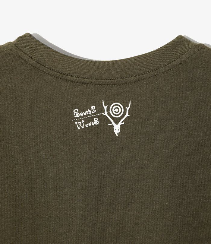 S/S Crew Neck Tee - Olive - IN SHADOWS