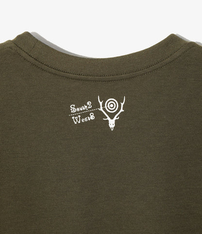 S/S Crew Neck Tee - Olive - IN SHADOWS
