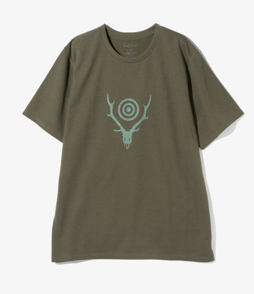 S/S Crew Neck Tee - Olive - Skull&Target