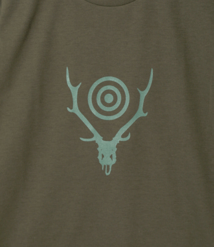 S/S Crew Neck Tee - Olive - Skull&Target