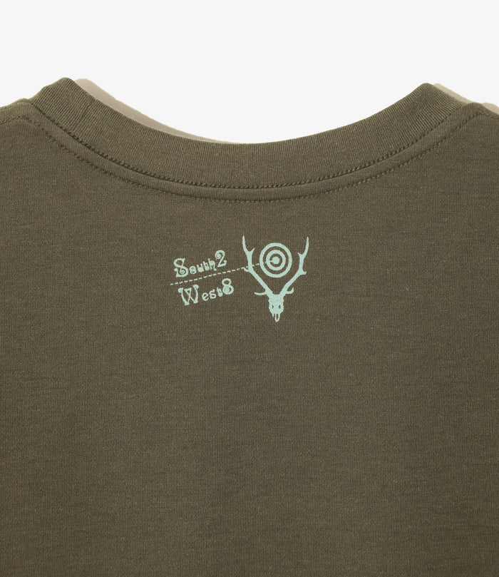 S/S Crew Neck Tee - Olive - Skull&Target