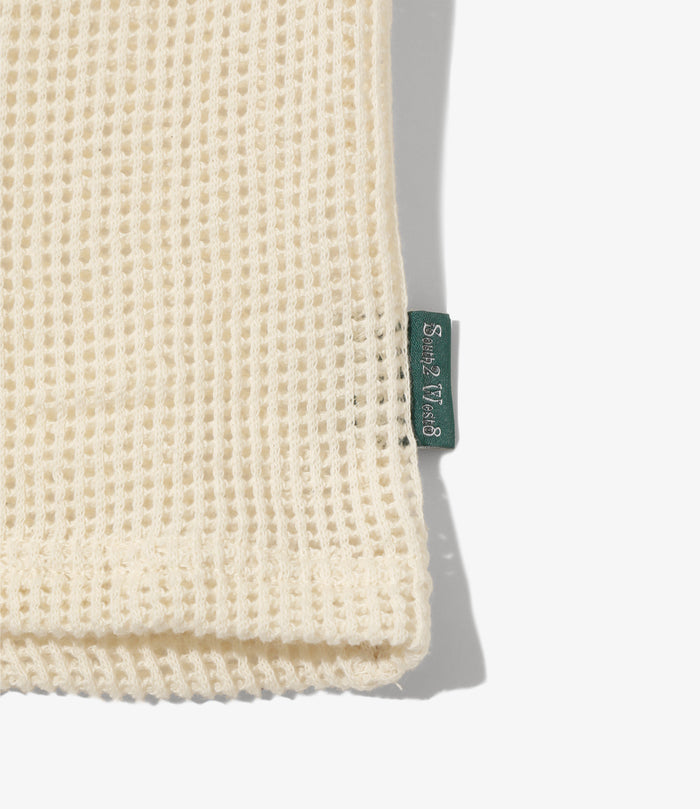 S/S Crew Neck Tee - White - Cotton Mesh