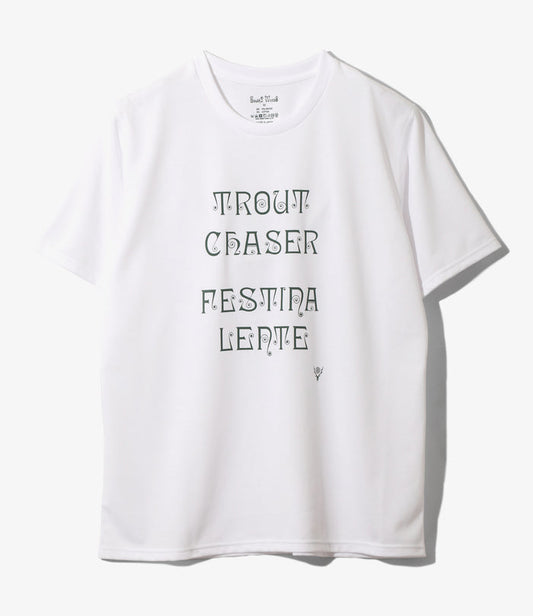 S/S Crew Neck Tee - White - FESTINA LENTE