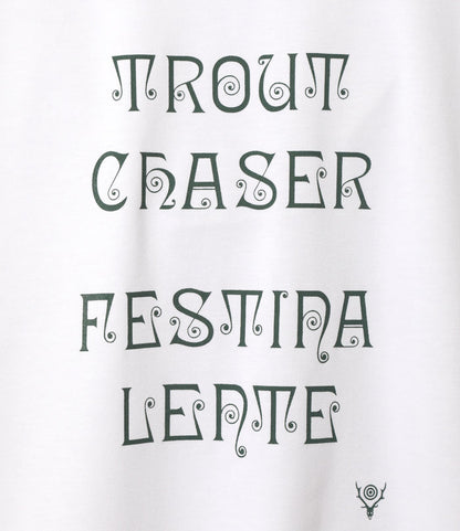 S/S Crew Neck Tee - White - FESTINA LENTE