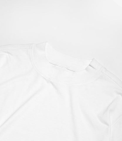S/S Mock Neck Tee - White - Cordura Jersey